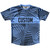 Multiple Lines Pattern Custom Finish Line  Running Shirt Track Cross Made In USA - Blue Carolina and Black
