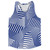 Multiple Lines Pattern Running Racerback Singlet - Blue Royal and White