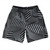 Multiple Lines Pattern Soccer Shorts Made In USA - Grey Dark and Black