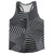Multiple Lines Pattern Running Racerback Singlet - Grey Dark and Black