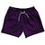 Multiple Lines Pattern 5" Swim Shorts Made in USA - Purple Medium and Black