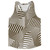 Multiple Lines Pattern Running Racerback Singlet - Brown Dark and White