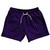 Multiple Lines Pattern 5" Swim Shorts Made in USA - Purple Lakers and Black Multiple Lines Pattern 5" Swim Shorts Made in USA - Purple Lakers and Black