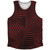 Multiple Lines Pattern Finish Line Athletic Tank Top - Red Maroon and Black