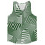 Multiple Lines Pattern Running Racerback Singlet - Green Forest and White