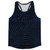 Multiple Lines Pattern Custom Finish Line  Running Racerback Singlet - Blue Navy and Black