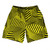 Multiple Lines Pattern Athletic Running Fitness Exercise Shorts 7" Inseam Shorts Made In USA - Yellow and Black Multiple Lines Pattern Athletic Running Fitness Exercise Shorts 7" Inseam Shorts Made In USA - Yellow and Black