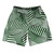 Multiple Lines Pattern Soccer Shorts Made In USA - Green Hunter and White