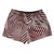 Multiple Lines Pattern 2.5" Swim Shorts Made in USA - Red Maroon and White Multiple Lines Pattern 2.5" Swim Shorts Made in USA - Red Maroon and White