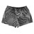 Multiple Lines Pattern 2.5" Swim Shorts Made in USA - Black and White Multiple Lines Pattern 2.5" Swim Shorts Made in USA - Black and White