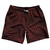 Multiple Lines Pattern Swim Shorts 7" Made in USA - Red Maroon and Black