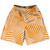 Multiple Lines Pattern Lacrosse Shorts Made In USA - Orange Tennessee and White