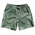 Multiple Lines Pattern Swim Shorts 7" Made in USA - Green Hunter and White