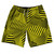 Multiple Lines Pattern 10" Swim Shorts Made in USA - Yellow and Black