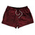 Multiple Lines Pattern 2.5" Swim Shorts Made in USA - Red Cardinal and Black