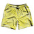 Multiple Lines Pattern Swim Shorts 7" Made in USA - Yellow Bright and White