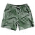 Multiple Lines Pattern Swim Shorts 7" Made in USA - Green Forest and White