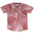Multiple Lines Pattern Soccer Jersey Made In USA - Red Cardinal and White 