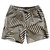 Multiple Lines Pattern Swim Shorts 7" Made in USA - Brown Dark and White