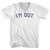I'm Out Adult Cotton V-neck T-shirt - White