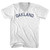 Oakland Adult Cotton V-neck T-shirt - White