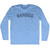 RANDOS Adult Tri-Blend Long Sleeve T-shirt - Athletic Blue