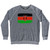 Kenya Country Flag Adult Tri-Blend Sweatshirt - Athletic Grey