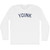 Yoink Adult Cotton Long Sleeve T-shirt - White