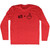 49 + Middle Finger Adult Tri-Blend Long Sleeve T-shirt - Athletic Red