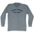 Chicago Cracker Thin Crust Adult Tri-Blend Long Sleeve T-shirt - Athletic Grey