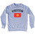Kyrgyzstan Country Flag Heritage Adult Tri-Blend Sweatshirt - Heather Grey