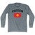 Kyrgyzstan Country Flag Heritage Adult Tri-Blend Long Sleeve T-shirt - Athletic Grey