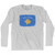Kosovo Country Flag Adult Cotton Long Sleeve T-shirt - Grey Heather