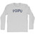 Poipu Adult Cotton Long Sleeve T-shirt - Grey Heather