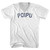 Poipu Adult Cotton V-neck T-shirt - White
