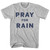 Pray For Rain Womens Cotton Junior Cut T-Shirt - Grey Heather