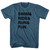 Swim& Ride& Run& Fun. Custom Name & Adult Cotton T-shirt - Lake Blue