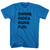 Swim& Ride& Run& Fun. Custom Name & Adult Cotton T-shirt - Royal Blue