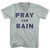Pray For Rain Adult Tri-Blend V-neck T-shirt - Athletic Cool Grey