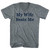 My Wife Beats Me Rage Font Adult Tri-Blend V-neck T-shirt - Athletic Grey