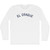 El Draque Adult Cotton Long Sleeve T-shirt - White