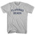 Flamingo Beach Adult Cotton T-shirt - Cool Grey