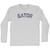 Gator Adult Cotton Long Sleeve T-shirt - Grey Heather