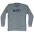 Navy Adult Tri-Blend Long Sleeve T-shirt - Athletic Grey