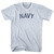 Navy Adult Tri-Blend T-shirt - Athletic White
