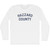Hazzard County Adult Cotton Long Sleeve T-shirt - White