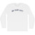 On Your Left Adult Cotton Long Sleeve T-shirt - White