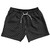 Pinstripes 5" Swim Shorts Made in USA - Black and Grey Medium
