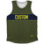 Pinstripes Custom Finish Line Athletic Tank Top - Blue Navy and Yellow Bright