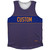 Pinstripes Custom Finish Line Athletic Tank Top - Blue Royal and Tennessee Orange